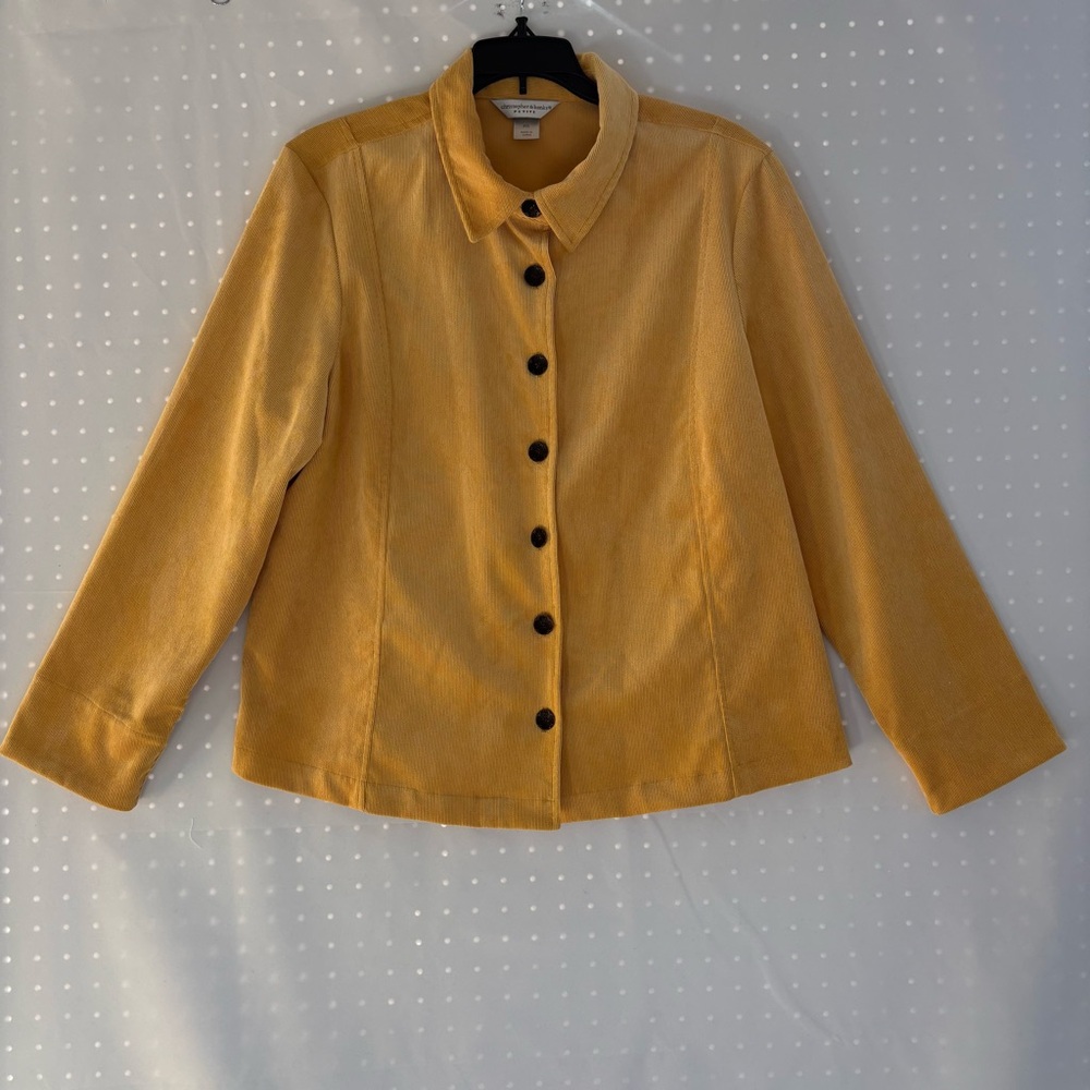 Christopher & Banks Mustard Corduroy Blazer. Size Large Petite. INV128
